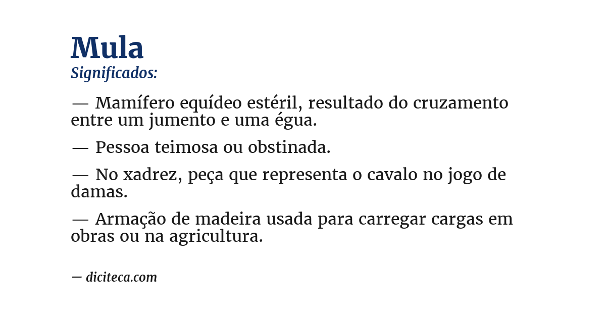 Significado de mula