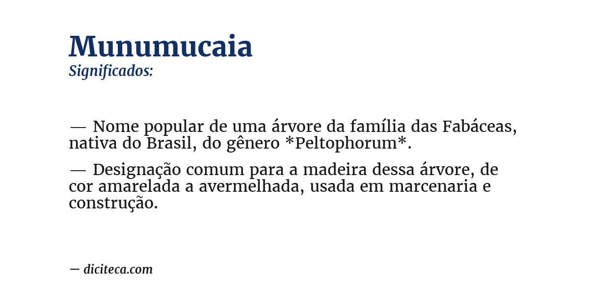 Significado de munumucaia
