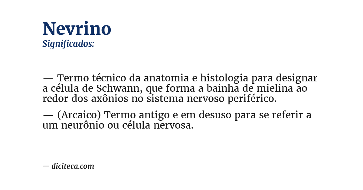 Significado de nevrino