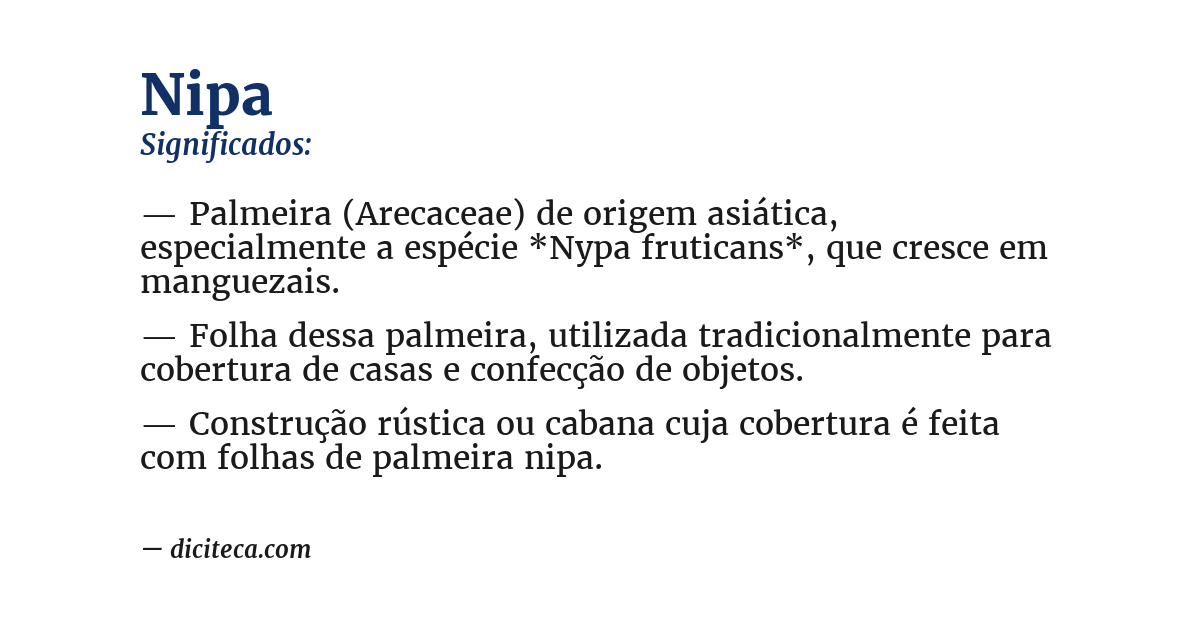 Significado de nipa