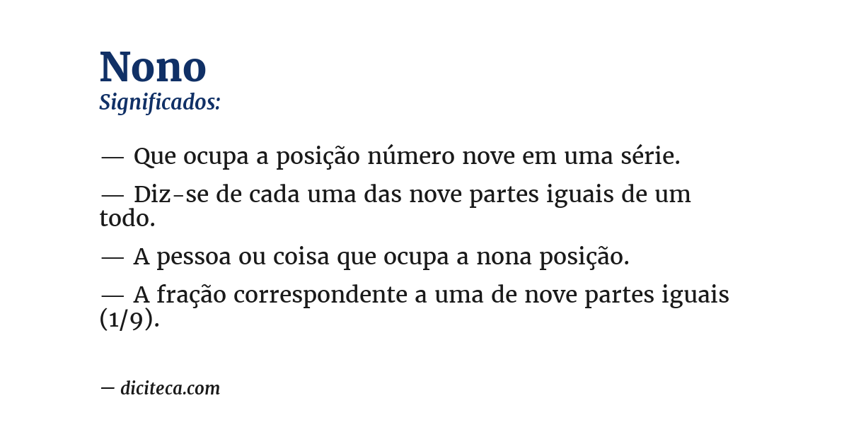 Significado de nono