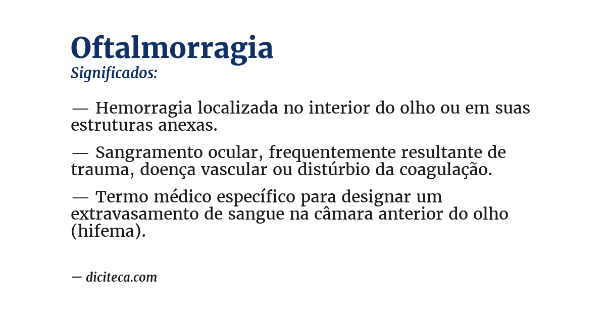 Significado de oftalmorragia