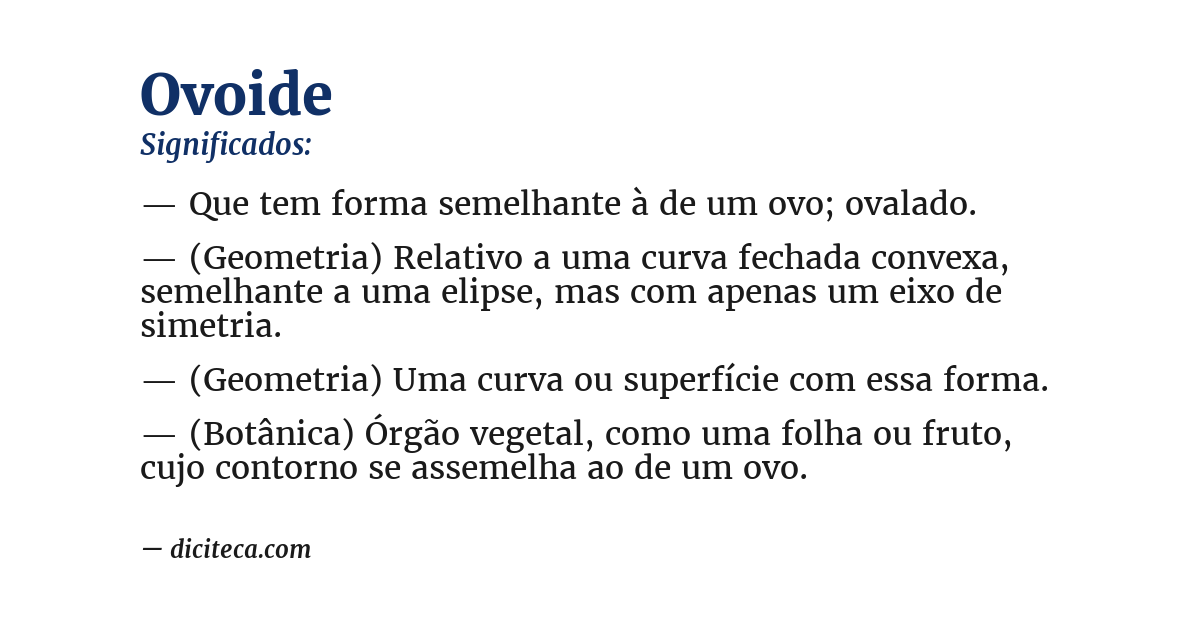 Significado de ovoide