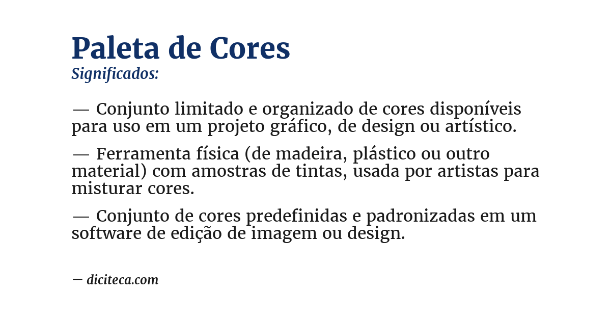 Significado de paleta de cores