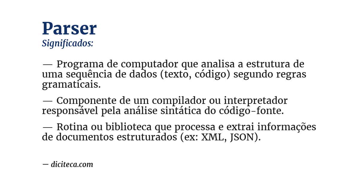 Significado de parser