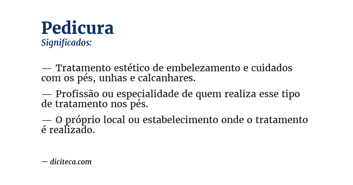 Significado de pedicura