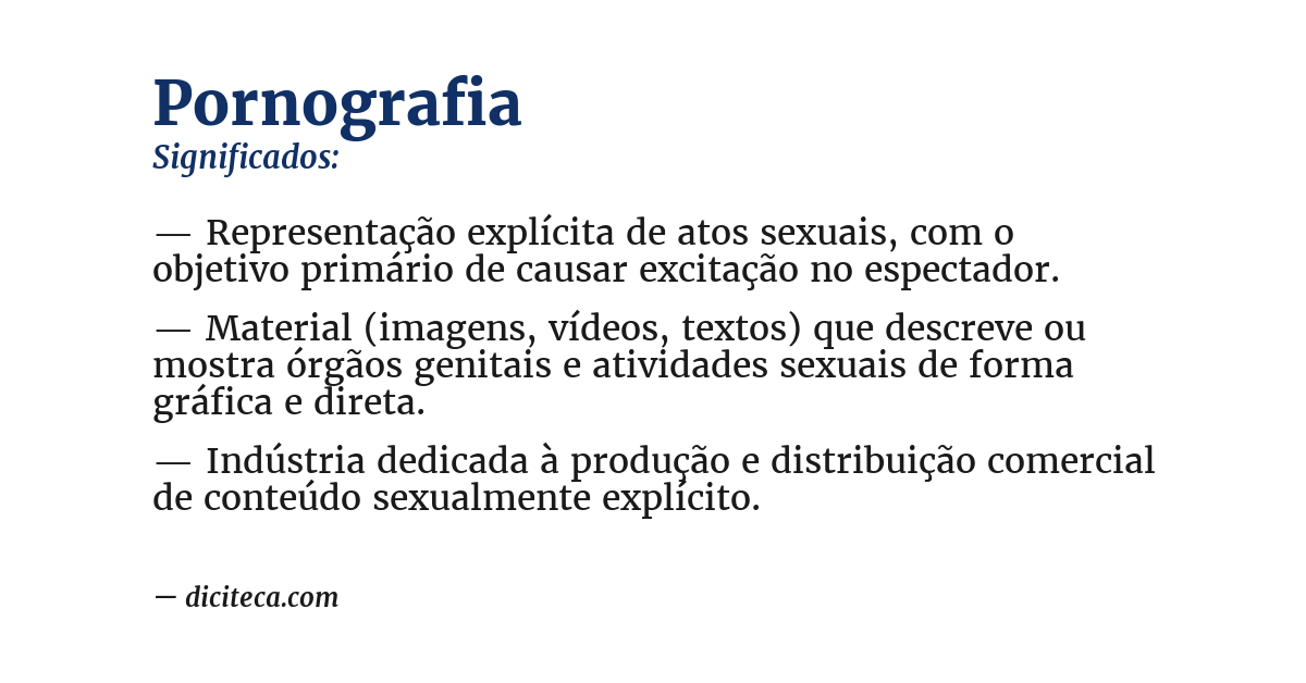 Significado de pornografia