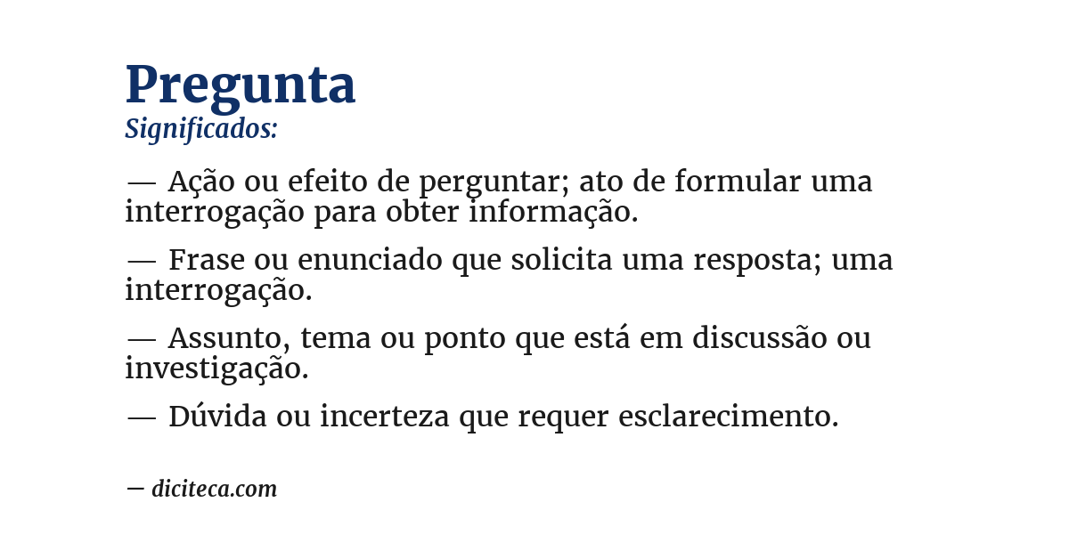 Significado de pregunta
