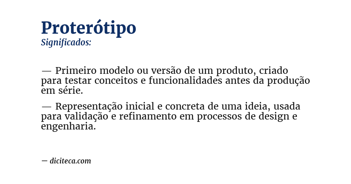 Significado de proterótipo