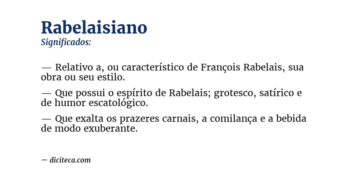 Significado de rabelaisiano