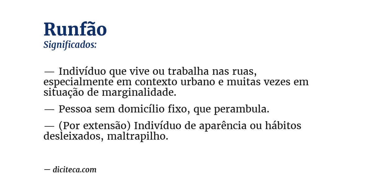 Significado de runfão