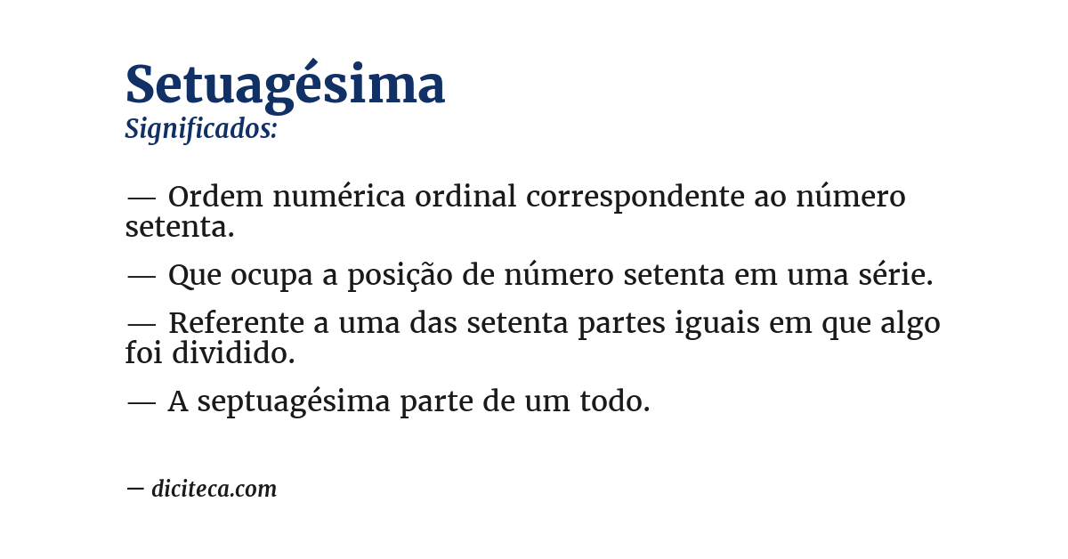 Significado de setuagésima
