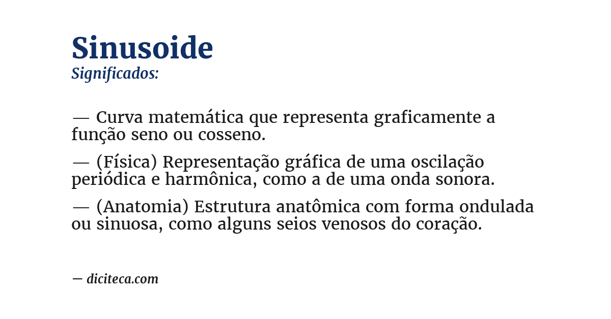 Significado de sinusoide