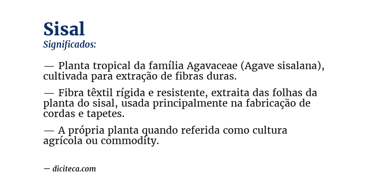 Significado de sisal