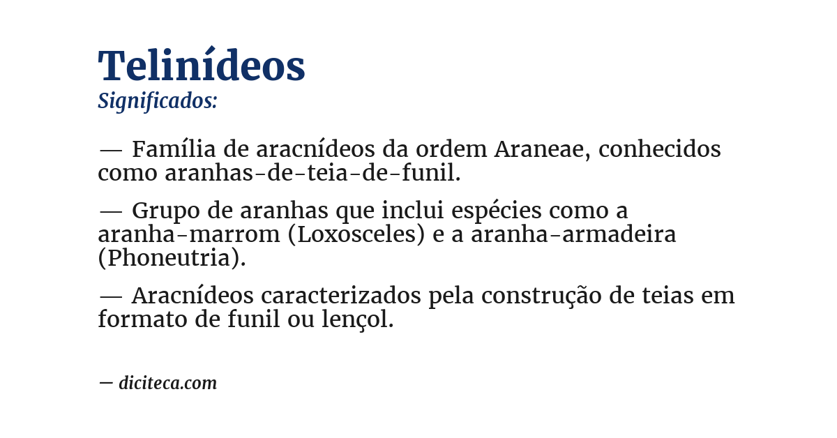 Significado de telinídeos