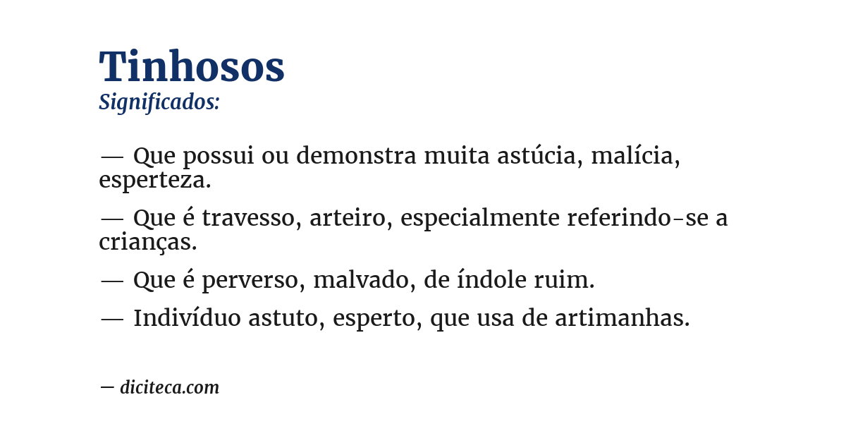 Significado de tinhosos