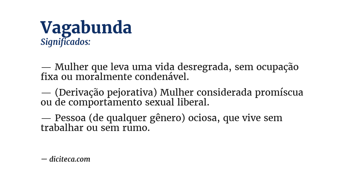 Significado de vagabunda