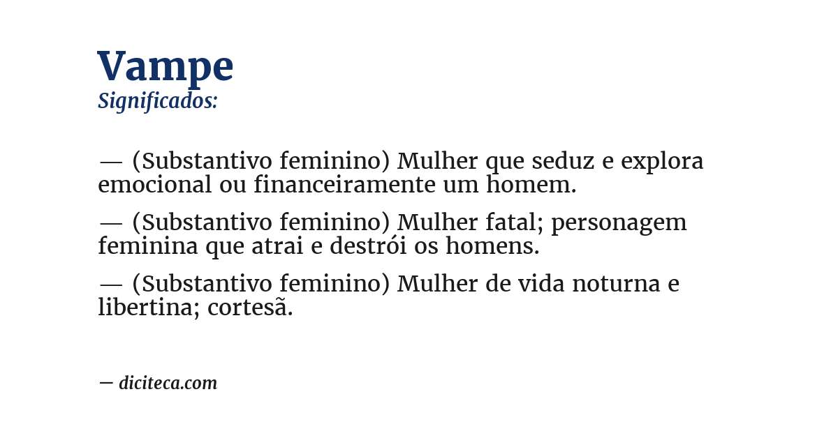 Significado de vampe