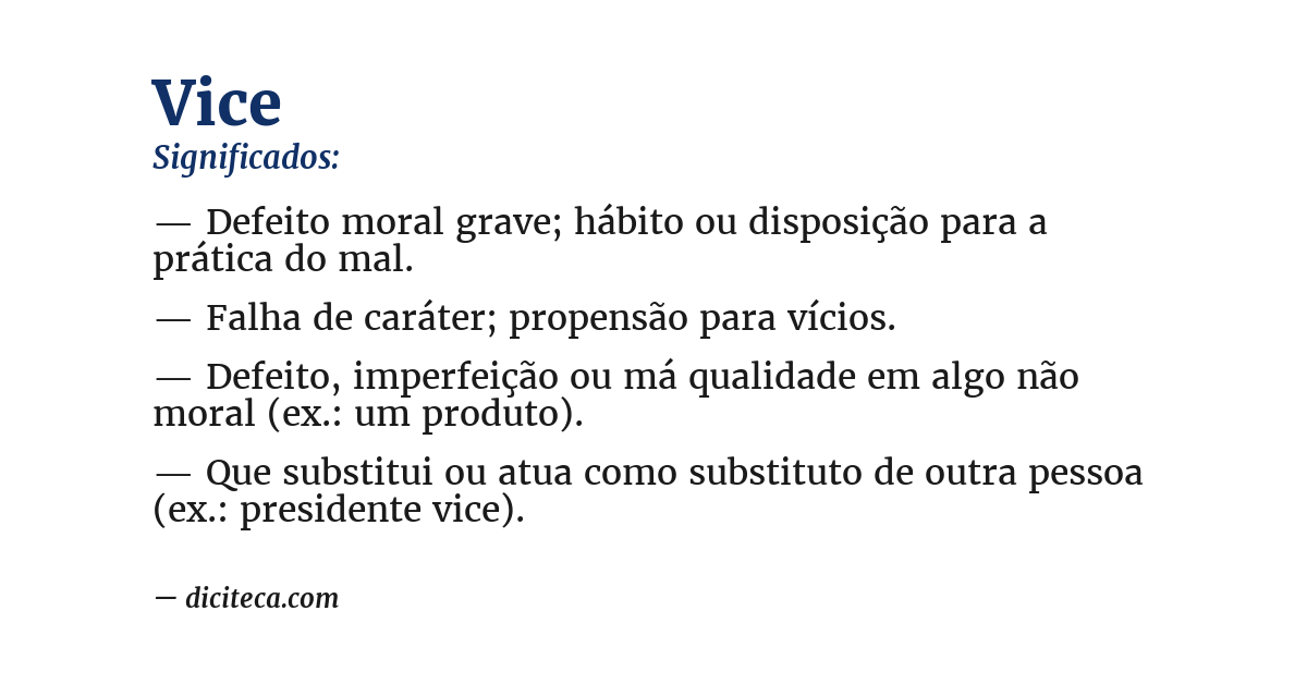 Significado de vice