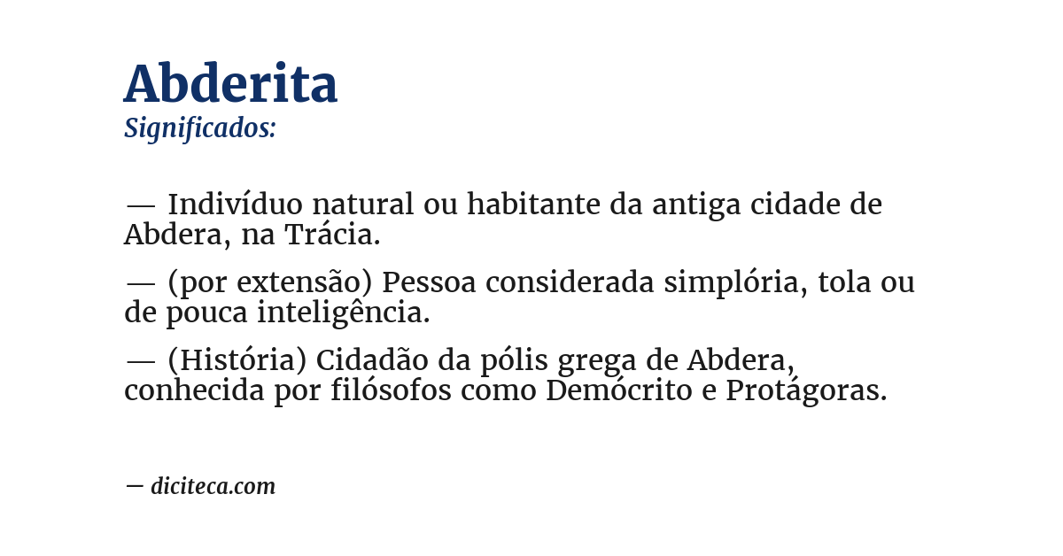 Significado de abderita