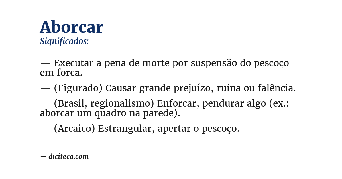 Significado de aborcar