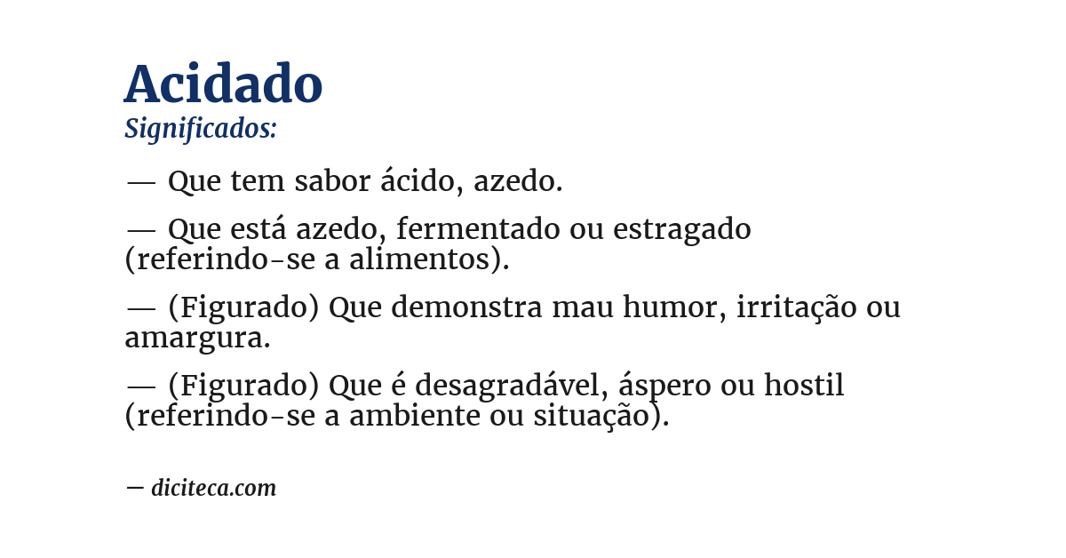 Significado de acidado