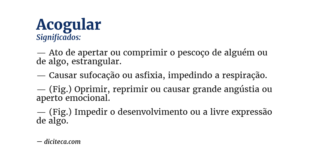 Significado de acogular