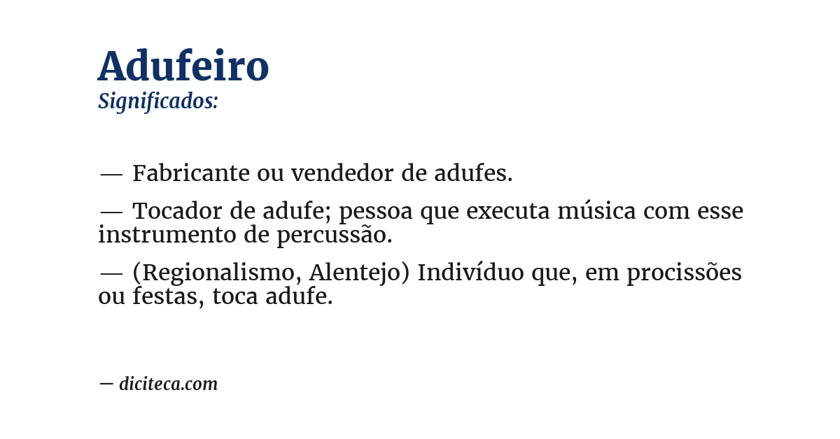 Significado de adufeiro