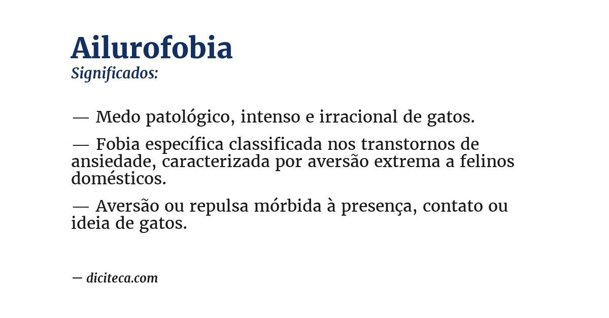 Significado de ailurofobia