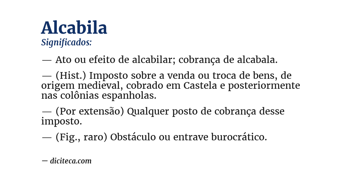 Significado de alcabila