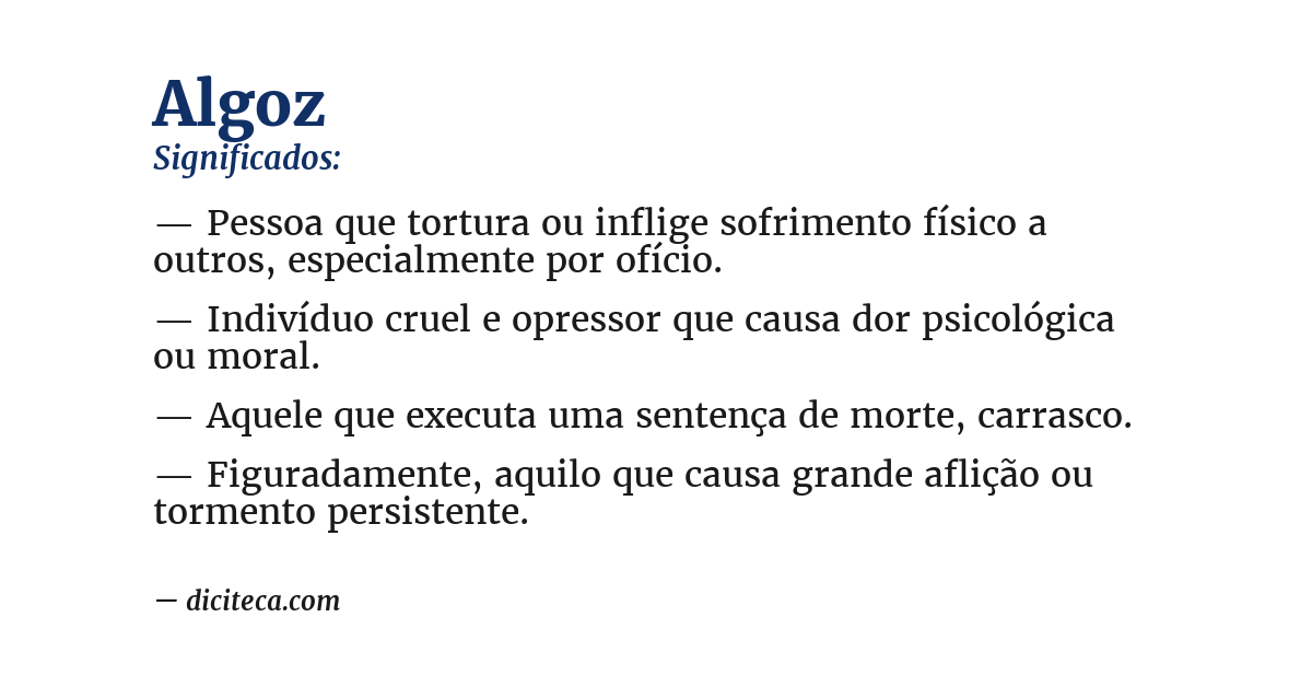 Significado de algoz