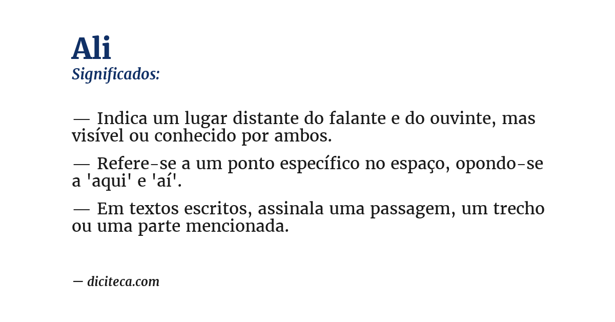 Significado de ali