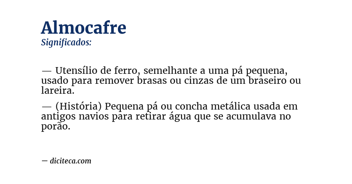 Significado de almocafre
