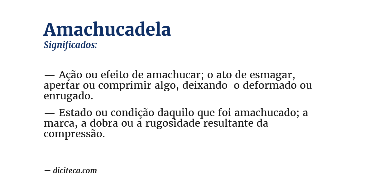 Significado de amachucadela