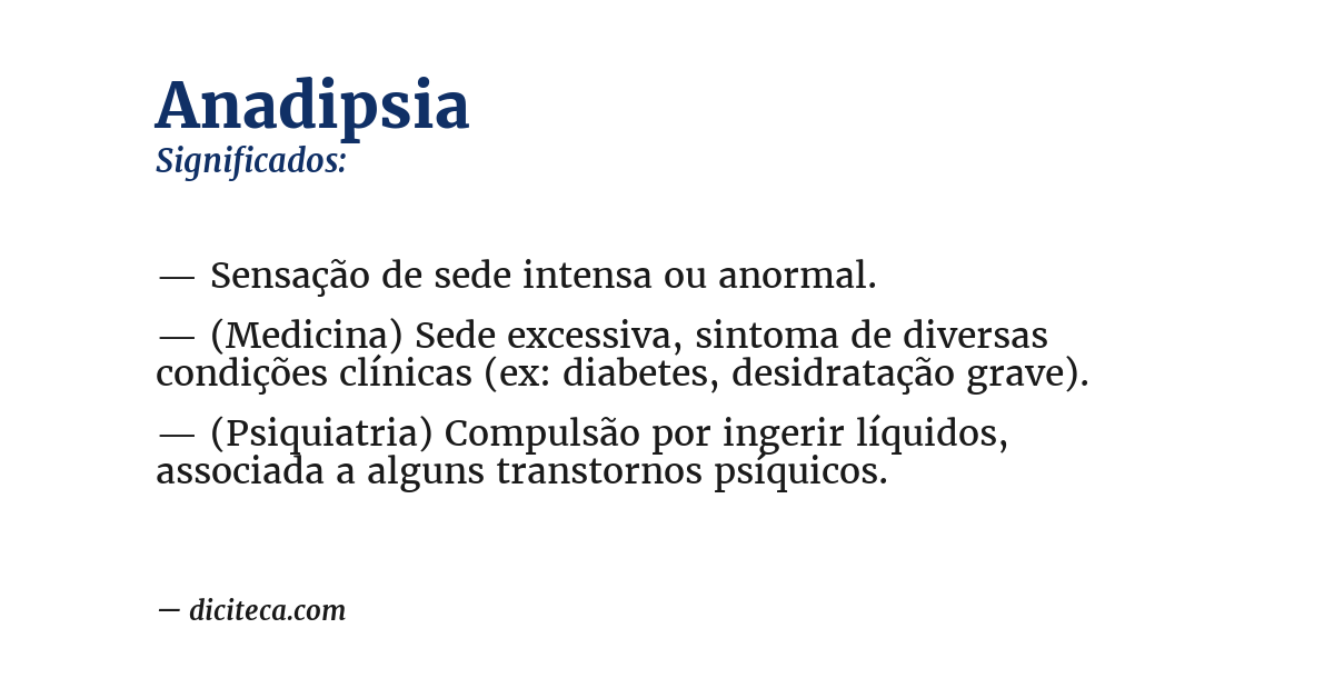 Significado de anadipsia