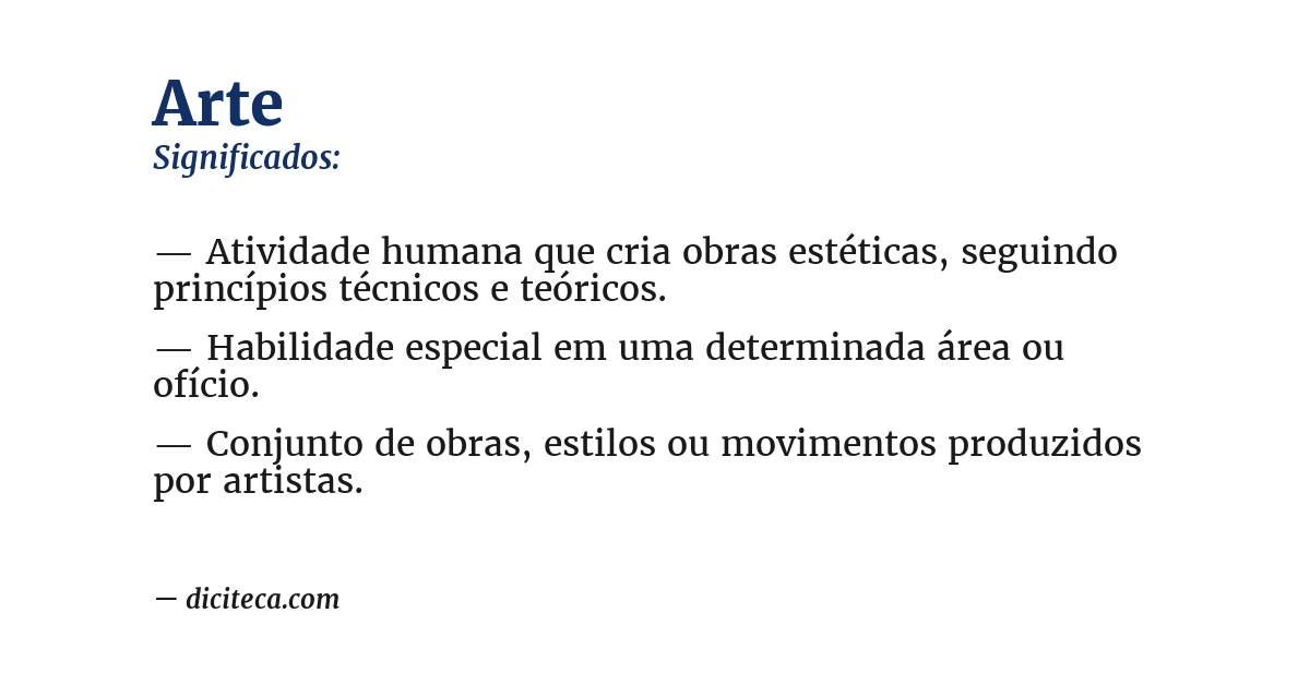 Significado de arte