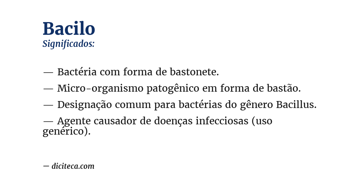 Significado de bacilo