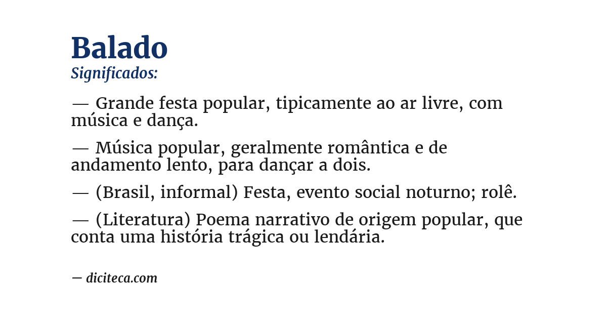 Significado de balado