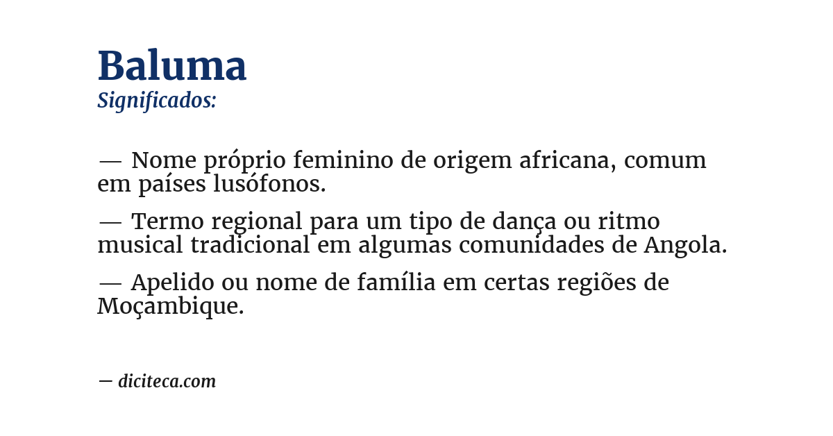 Significado de baluma
