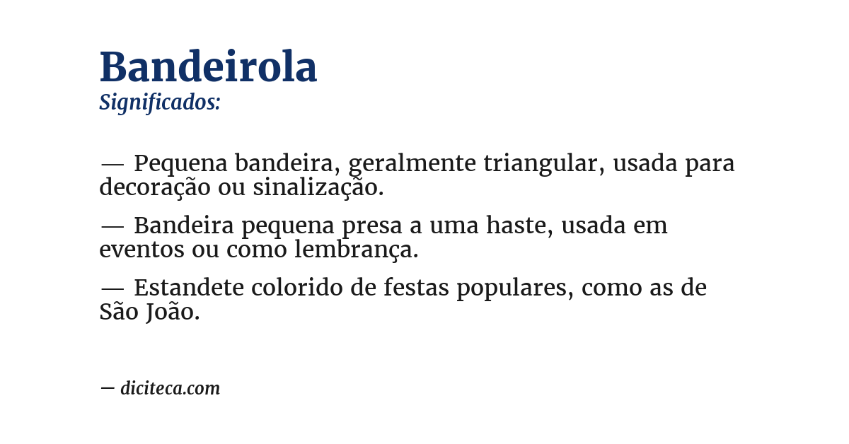 Significado de bandeirola