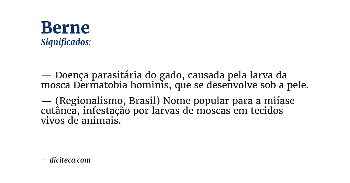 Significado de berne