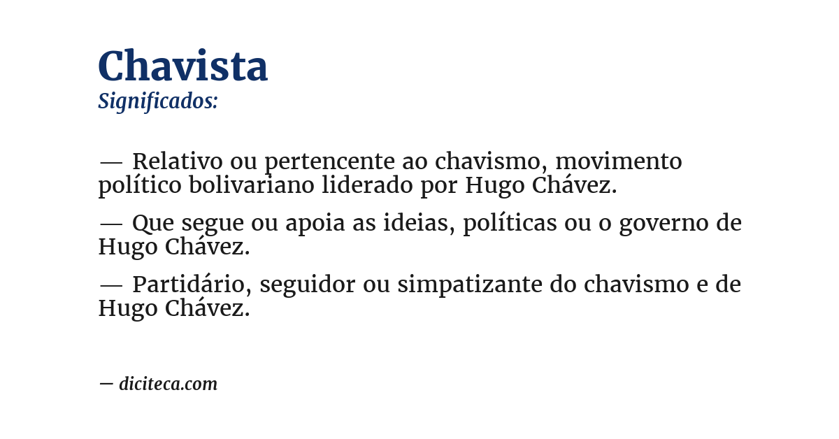 Significado de chavista