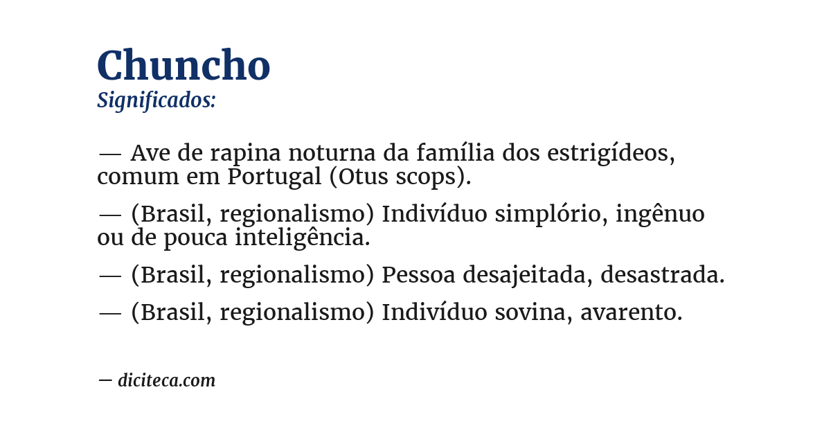 Significado de chuncho