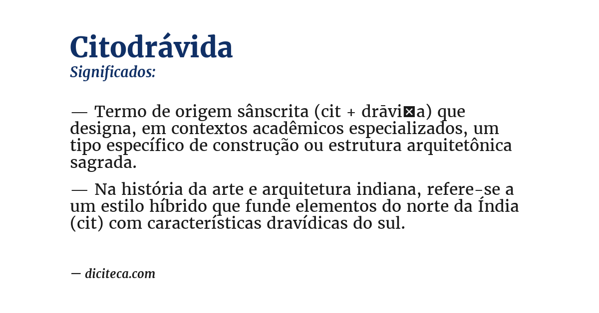 Significado de citodrávida