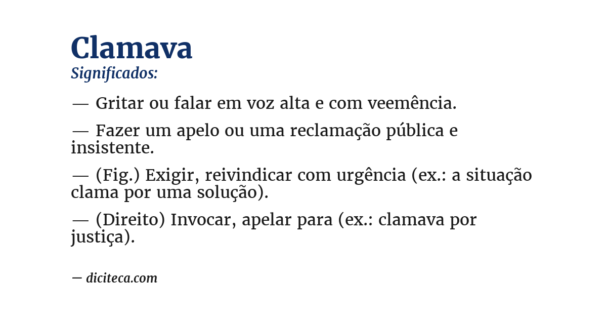 Significado de clamava