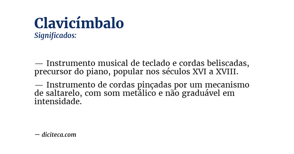 Significado de clavicímbalo