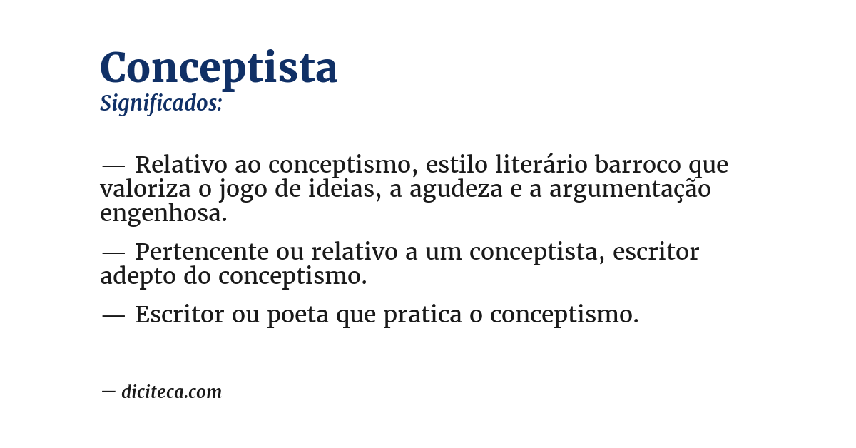 Significado de conceptista