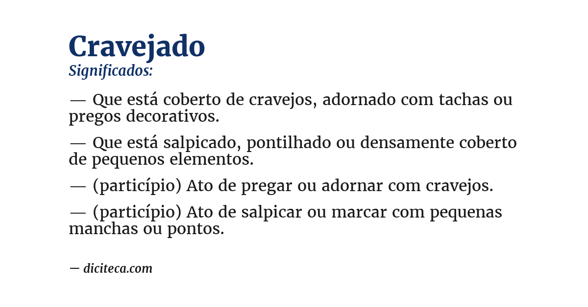 Significado de cravejado