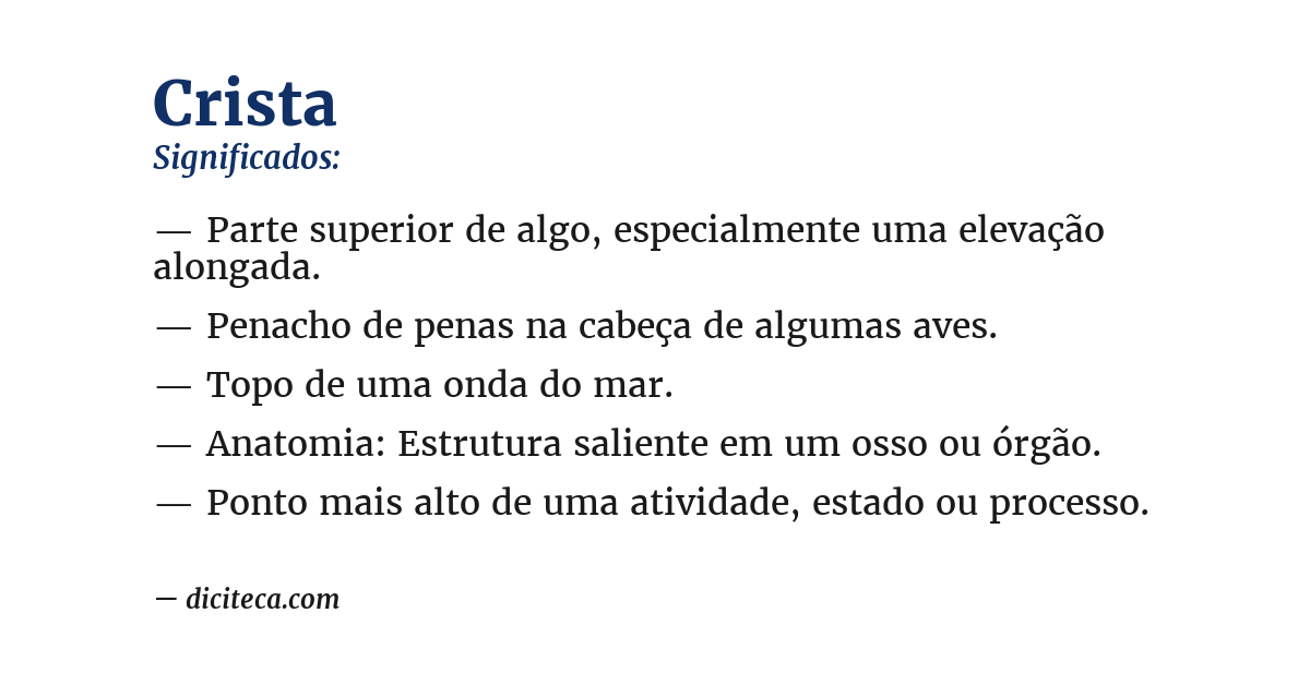 Significado de crista