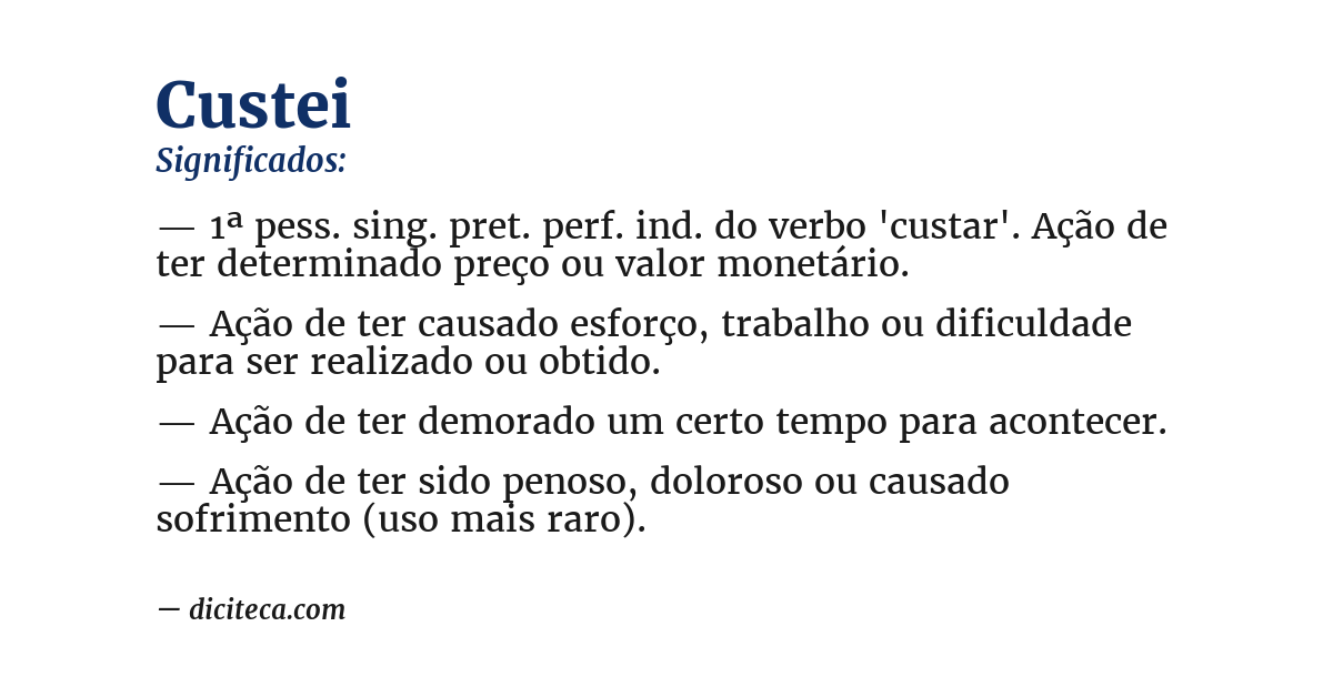 Significado de custei